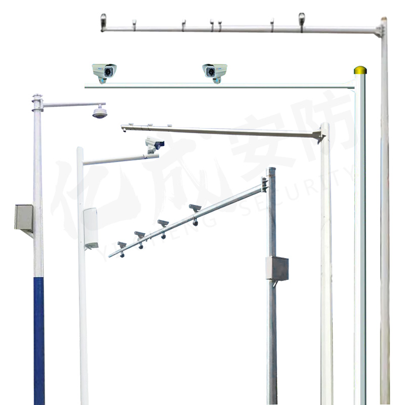 八角監控立桿8米6米6.5米道路交通信號燈桿紅綠燈桿卡口立柱L型桿件